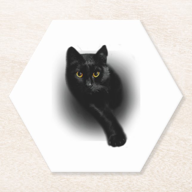 Posavasos De Papel Uñas para limar Black Cat (Anverso)