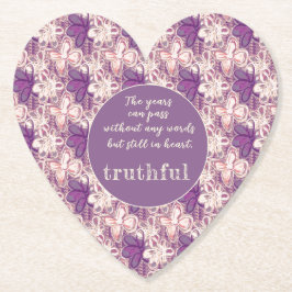 Posavasos De Papel Único en floral de glamur/púrpura