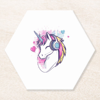 Posavasos De Papel Unicorn Gamer Girl (1)