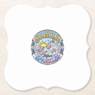 Posavasos De Papel Unicorn Sunshine After Sparkles POD Listo Mercado