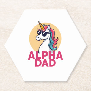 Posavasos De Papel Unicornio Divertido Papá Laufey Hombres Día del Pa