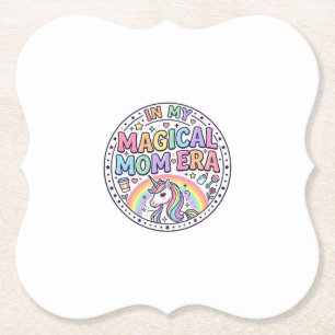 Posavasos De Papel Unicornio En Mi Época Mágica De Mamá Camiseta Dive