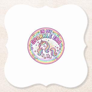 Posavasos De Papel Unicornio En Mi Era Brillante Impresión Divertida 