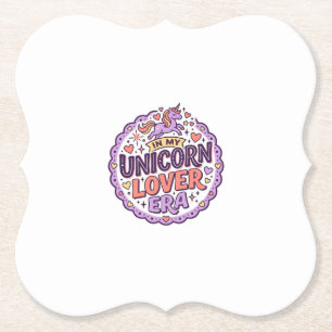Posavasos De Papel Unicornio En Mi Era De Amante De Unicornios Merch 