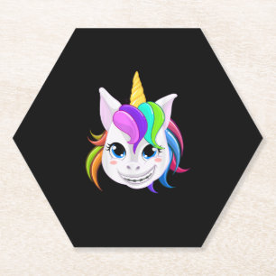 Posavasos De Papel Unicornio Genial Con Aparatos Ortodónticos Cuerno