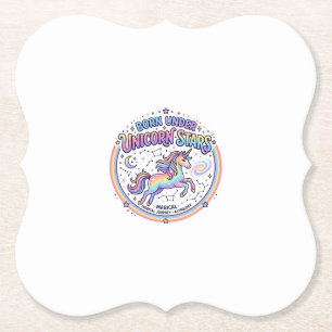 Posavasos De Papel Unicornio Nacido Bajo Estrellas de Unicornio Impre