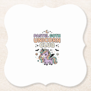 Posavasos De Papel Unicornio Pastel Gótic Unicorn Club Gráfica de Mod