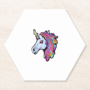Posavasos De Papel Unicornio Punk Divertido Irónico Cool Unicornio Ro