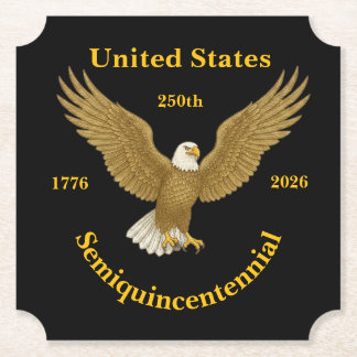 Posavasos De Papel USA 250 Elegant Black Paper Coasters