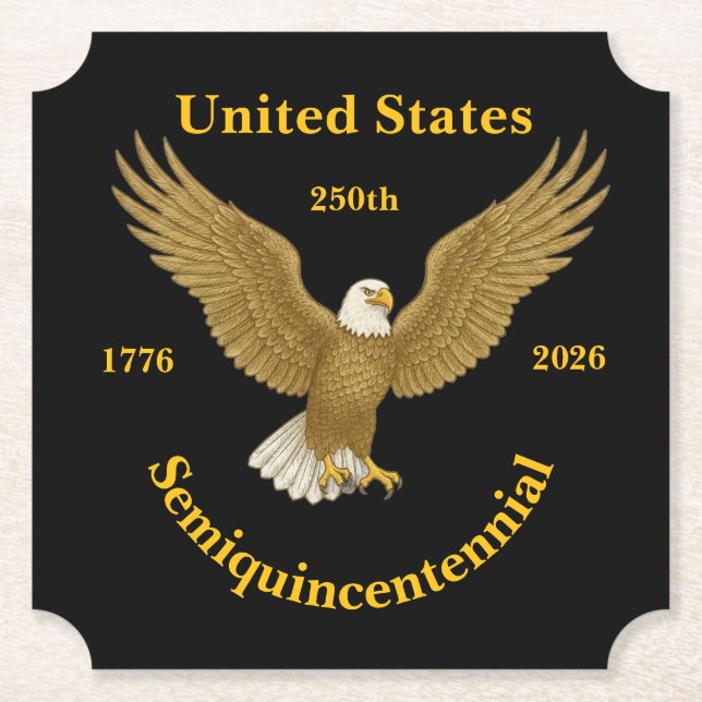 Posavasos De Papel USA 250 Elegant Black Paper Coasters (Anverso)