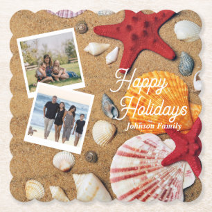 Posavasos De Papel Vacaciones costeras marinas tropicales en el océan