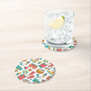 Posavasos De Papel vacaciones de verano divertidas