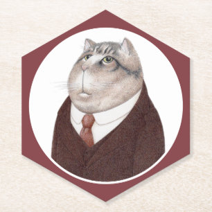 Posavasos De Papel VÁLCULO CAT Pointy Hexagon Paper Coasters