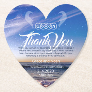 Posavasos De Papel Valentine Twin Flame Gracias Coaster