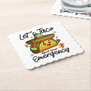 Posavasos De Papel Vamos a Taca Acerca de Tu Emergencia Cinco De Mayo