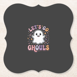 Posavasos De Papel Vamos Fantasmas Diseño Gráfico de Halloween Fantas