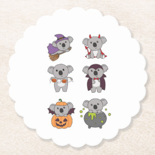 Posavasos De Papel Vampiro de calabaza malvada de Koala Halloween