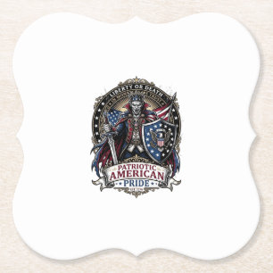 Posavasos De Papel Vampiro Patriótico Señor de la Libertad Horror Mon