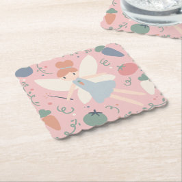 Posavasos De Papel Vegetales pasteles y productos lácteos de frutas