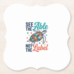 Posavasos De Papel Ver el diseño de la camiseta de concienciación sob