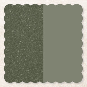 Posavasos de papel verde de dos tonos personalizab