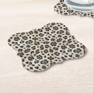 Posavasos De Papel Vete Salvaje Leopardo de las Nieves Calidez Aspect