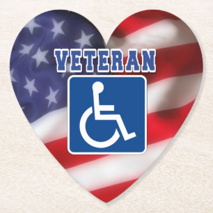 Posavasos De Papel Veteranos discapacitados de los Estados Unidos