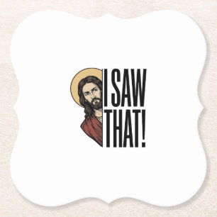 Posavasos De Papel Vi ese divertido diseño gráfico religioso_1