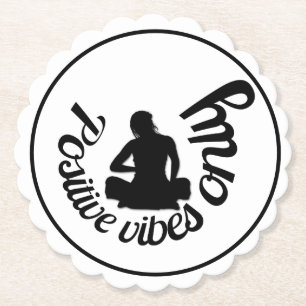 Posavasos De Papel Vibes positivas sólo conciencia zen