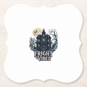 Posavasos De Papel Vibraciones de Terror Casa Embrujada de Halloween 