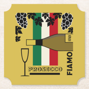 Posavasos De Papel Vino espumoso de Prosecco