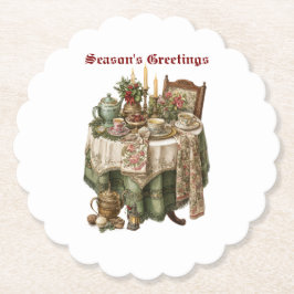 Posavasos De Papel Vintage Christmas Fiesta Tableware