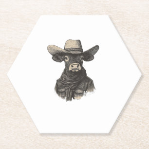 Posavasos De Papel Vintage Cowboy Cow Shirt - Western Cow