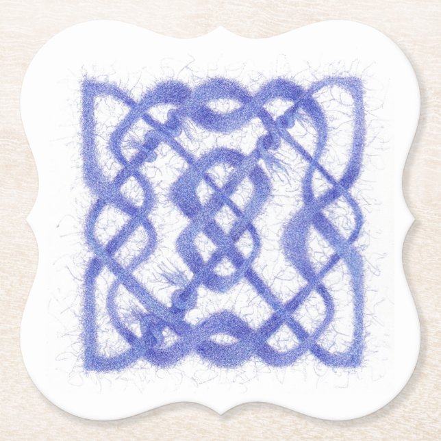 Posavasos De Papel VIOLET CELTIC KNOT Soportes de papel (Anverso)