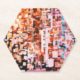 Posavasos De Papel Vista nocturna de Flight Pegatina