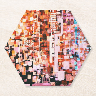 Posavasos De Papel Vista nocturna de Flight Pegatina