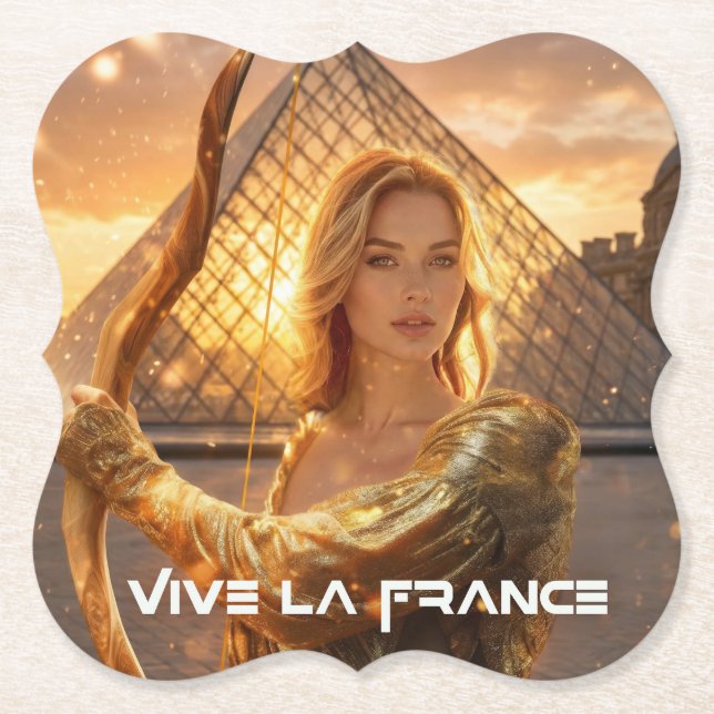 POSAVASOS DE PAPEL VIVA FRANCIA - PARÍS (Anverso)