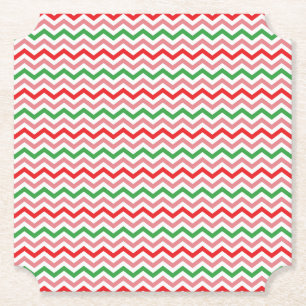 Posavasos De Papel Watermelon Summer Zigzag Stripes Pattern-56209