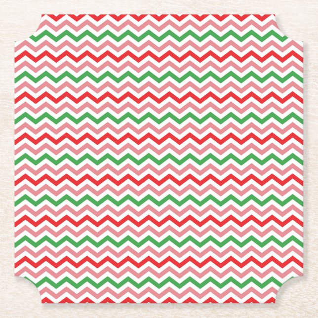 Posavasos De Papel Watermelon Summer Zigzag Stripes Pattern-56209 (Anverso)