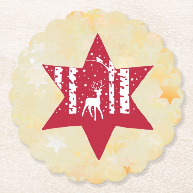 Posavasos De Papel Weihnachtsstern  (Anverso)