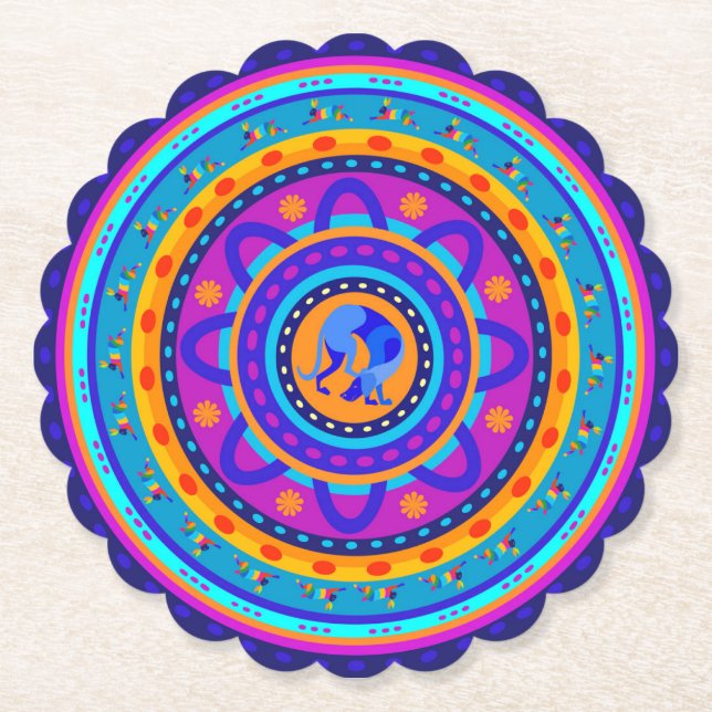 Posavasos De Papel Weimaraner & Bunnies (Anverso)