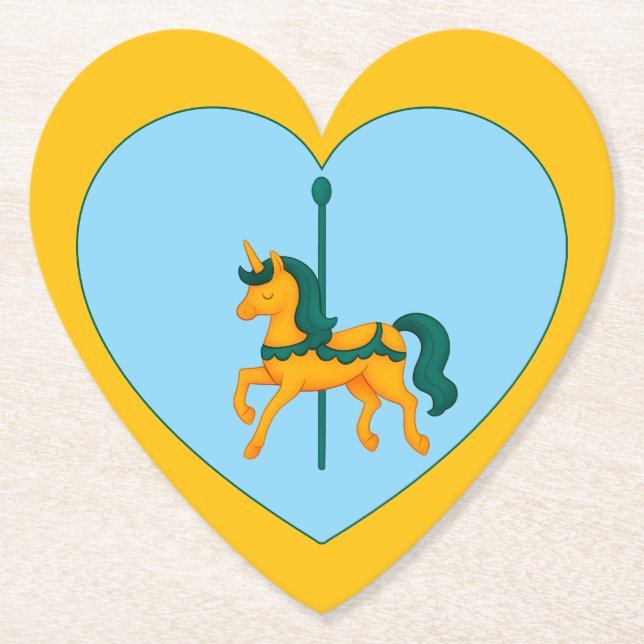 Posavasos De Papel Whimsical Unicorn Baby Shower (Anverso)