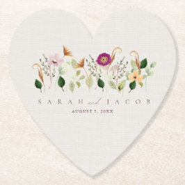 Posavasos De Papel Whimsical Wildflowers Garden Wedding