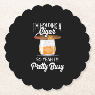 Posavasos De Papel Whiskey Estoy aguantando a Cigar Así que sí estoy