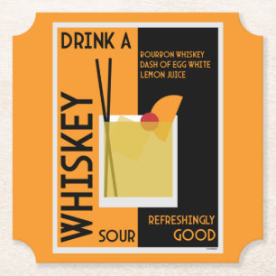 Posavasos De Papel Whiskey Sour Cocktail