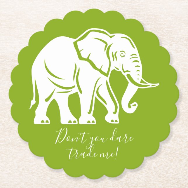 Posavasos De Papel White Elephant Gag Gift (Anverso)