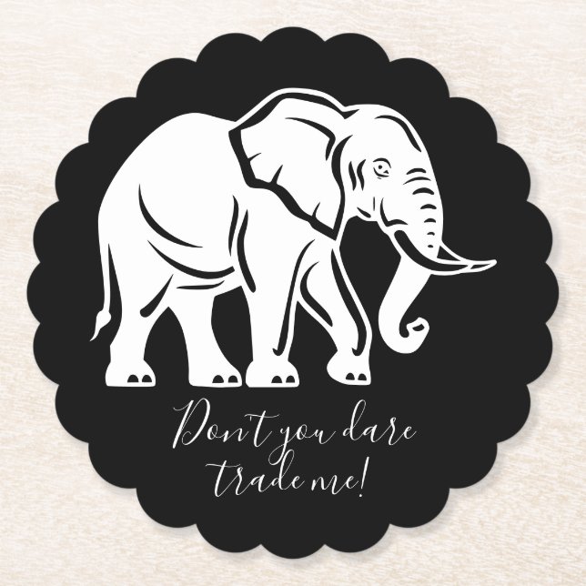 Posavasos De Papel White Elephant Gag Gift (Anverso)