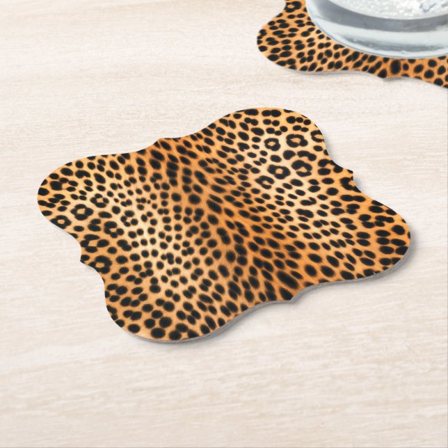 Posavasos De Papel Wild Leopard Energy – Bold Animal Print Fashion (En perspectiva)