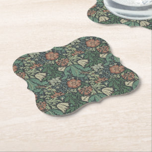 Posavasos De Papel William Morris Vintage Pink Green Compton