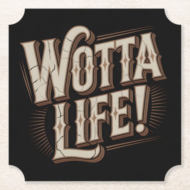 Posavasos De Papel Wotta Life Coasters (Anverso)